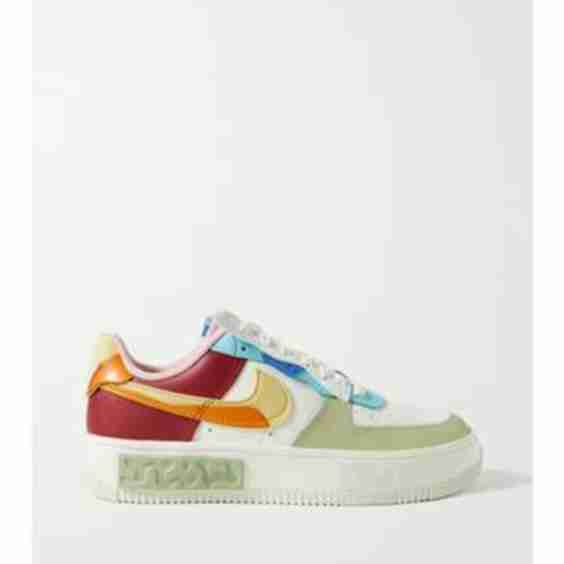 Air Force 1 Fontanka Faux Suede-Trimmed Leather Sneakers