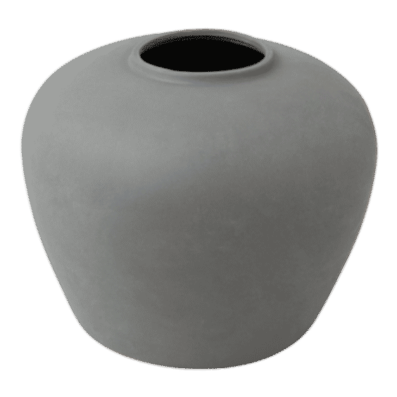 Smokey Slate Large Clay Table Vase - 11"