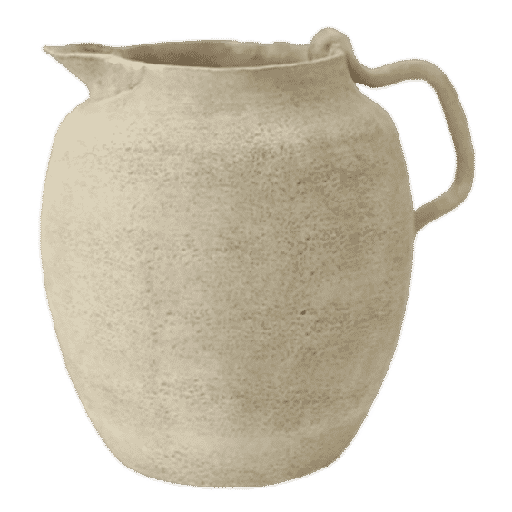 Tuscan Farmhouse Distressed Ceramic Pitcher - 8.5"