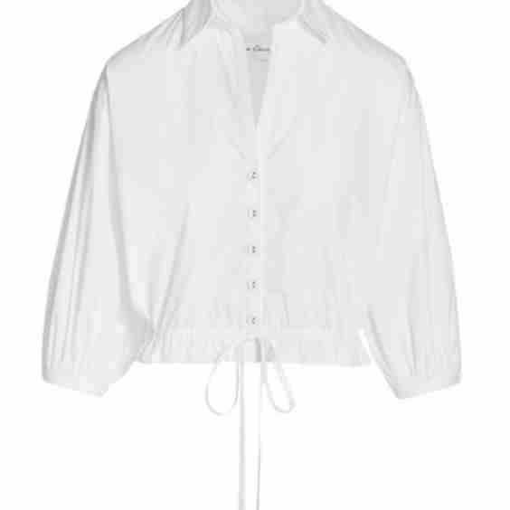Hutton Cropped Poplin Shirt