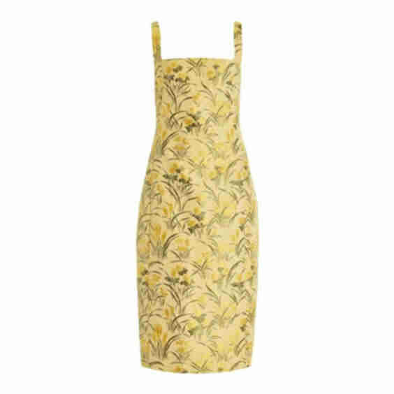 Carlie Floral Jacquard Midi Dress