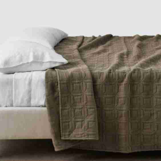 Ayla Organic Cotton Quilted Bed Blanket