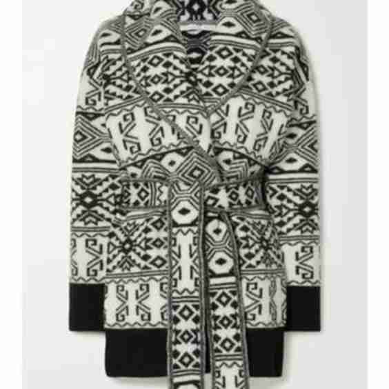 Carrington Belted Fair Isle Wool Cardigan