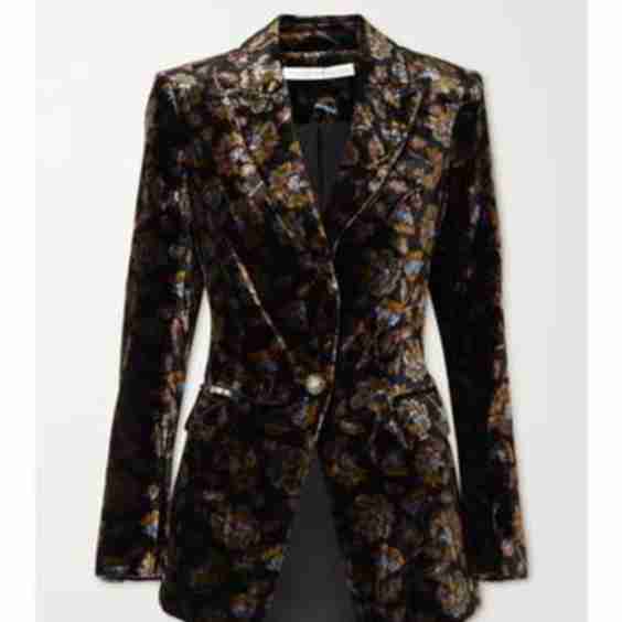 Dickey Velvet-Jacquard Blazer