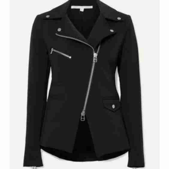 Hadley Stretch-Crepe Biker Jacket