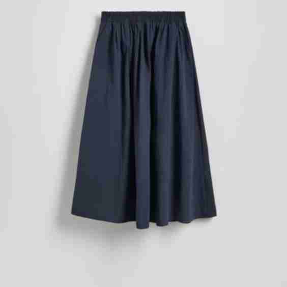 Midi Skirt with Elastic Waistband