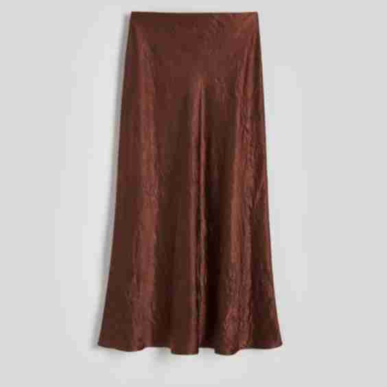 Crushed Fabric Maxi Skirt