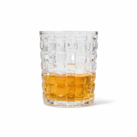 Basketweave Double Old-Fashioned Glass