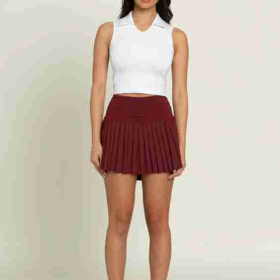 V-Neck Sleeveless Polo Top