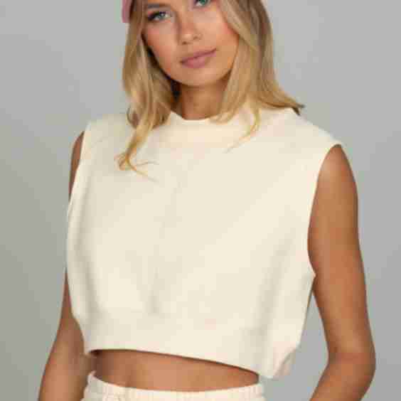 Mock Neck Sleeveless Top
