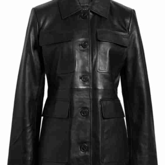 Leather Shirt Jacket