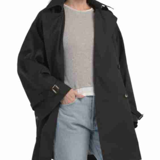 Oversized Hooded Trench Coat