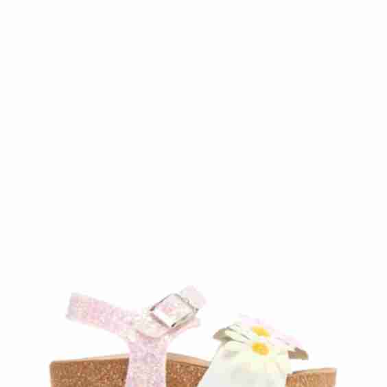 Floral-Applique Sandals