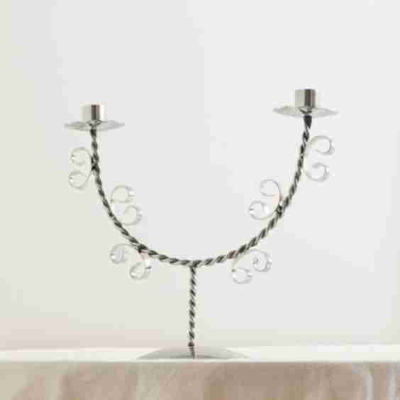 Twist Stainless Steel Candleholder (30.5cm x 26.7cm)