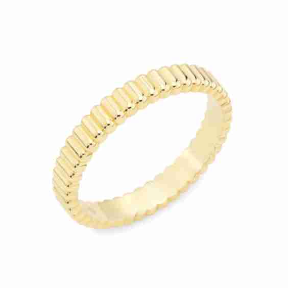 Grosgrain Gold Wedding Band