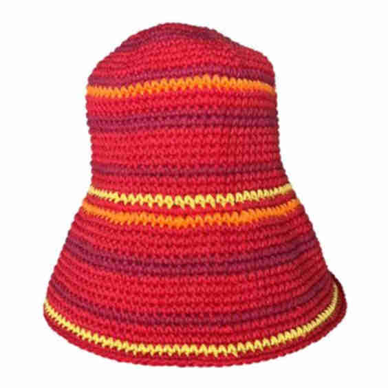 Temperature Stripe Cotton Sun Hat