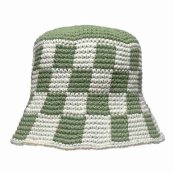 Checked Cotton Bucket Hat