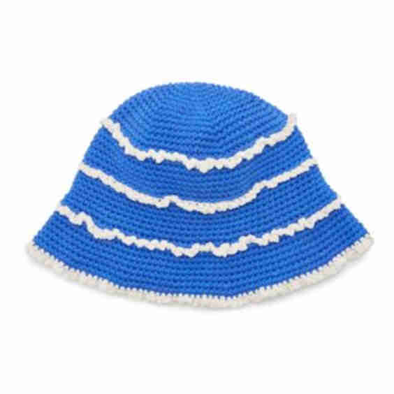 Ruffled Cotton Bucket Hat