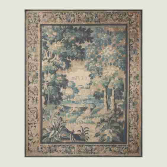 Hollyhock Printed Tapestry Rug