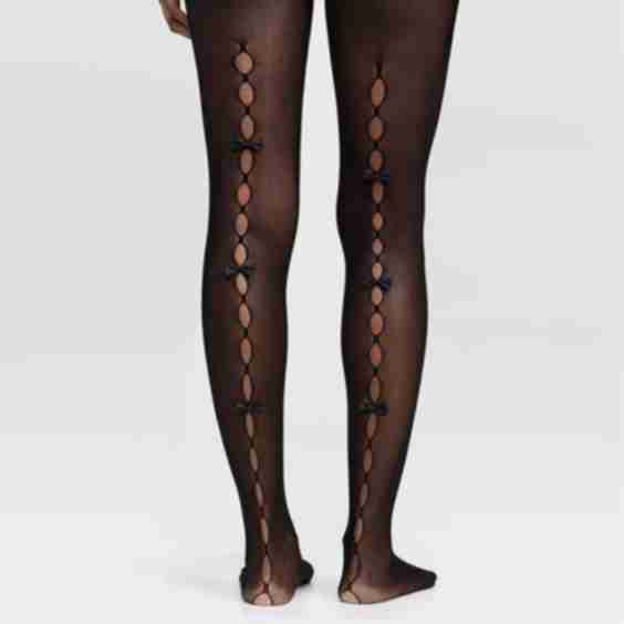 Cut Out Mesh Tights
