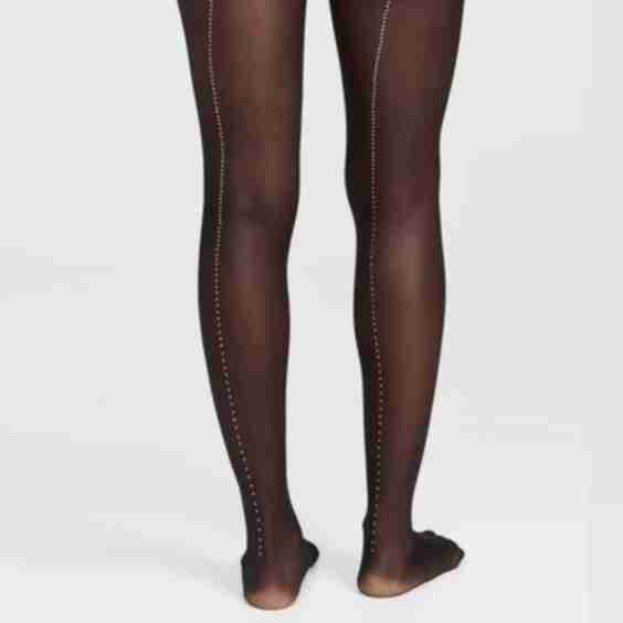 Crystal Back Seam Tights