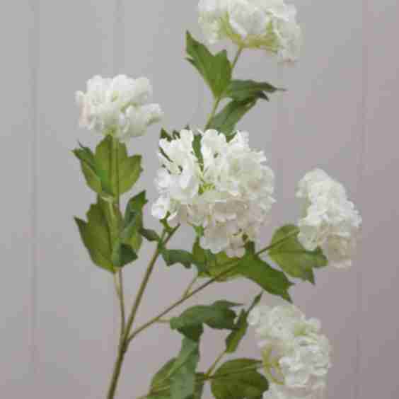 Real Touch White Viburnum Hydrangea Stems 33”