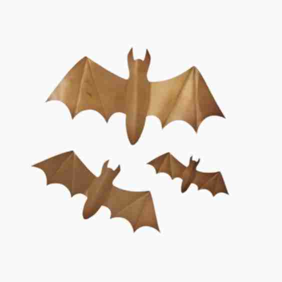 Distressed Gold Wall Bats