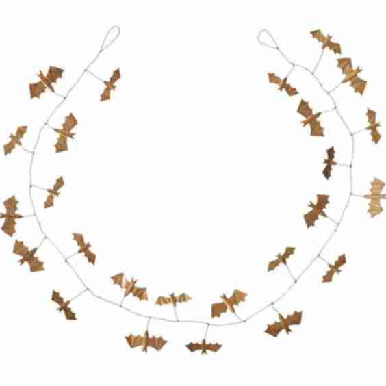 Distressed Gold Bat Garland