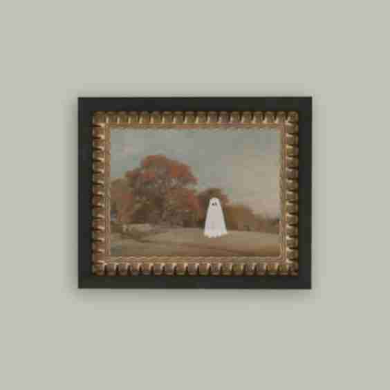 Autumn Field Ghost Framed Art 10”x 8”
