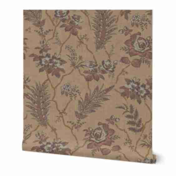 Wallpaper in Celine Vintage Victorian Floral