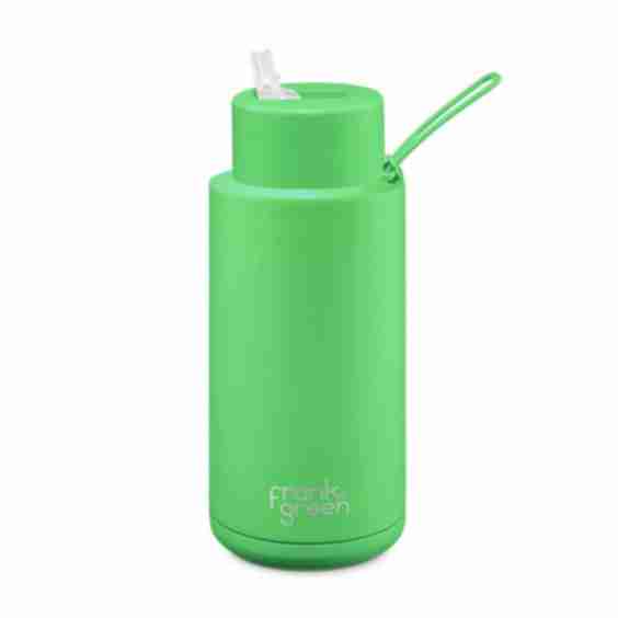 Ceramic Reusable Bottle with Straw Lid 34 oz.