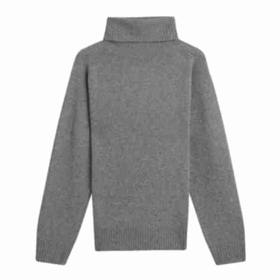 Zoe Oversized Turtleneck - Gray Malange