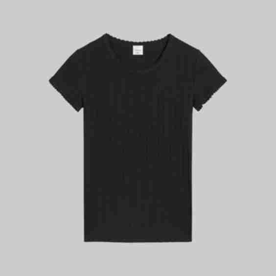 Pointelle Short Sleeve Tee
