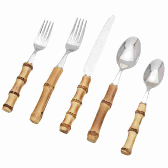 Natural Bamboo Flatware Set