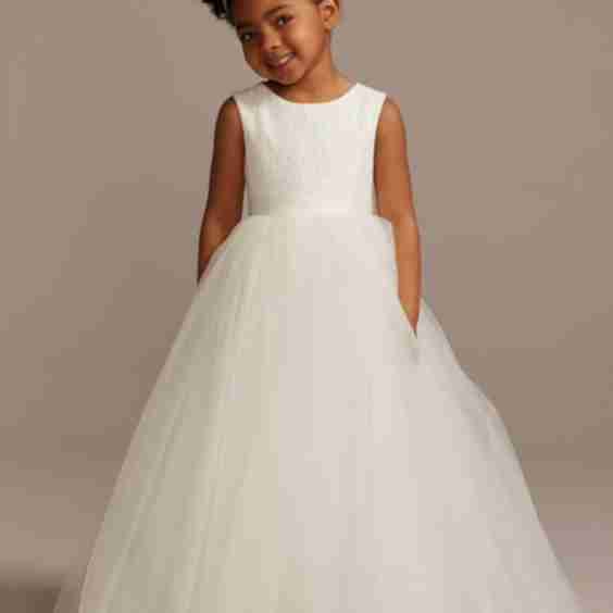Ball Gown Flower Girl Dress with Heart Cutout