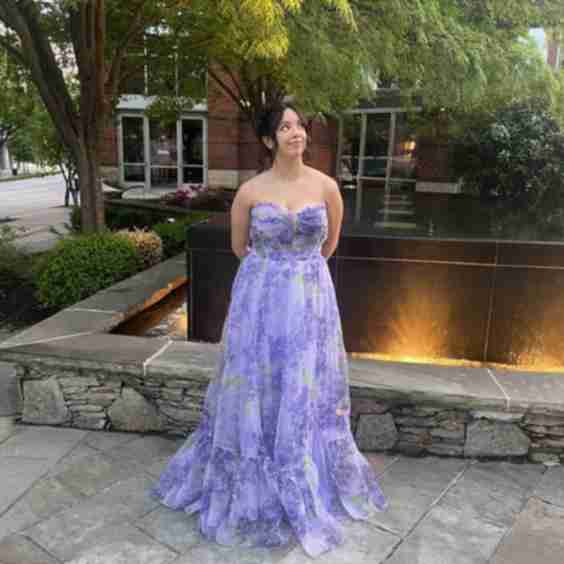 Floral Organza Ball Gown
