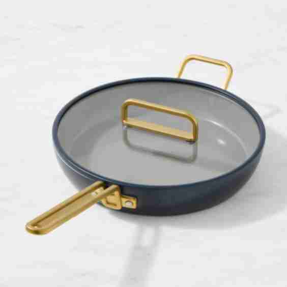 Stanley Tucci Ceramic Nonstick Covered Fry Pan, 12
