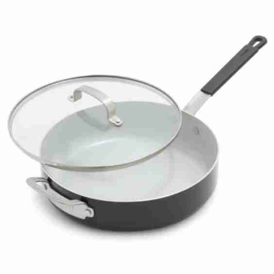 Bobby Flay By Greenpan Professional Ceramic Nonstick 4 5 Quart Saute Pan With Lid