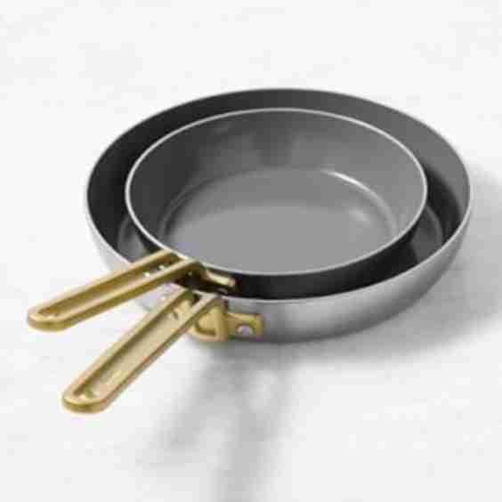  Stanley Tucci Stainless Steel Ceramic Nonstick Fry Pan Set of 2