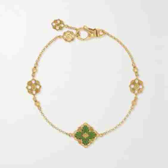 Opera Tulle 18-Karat Gold And Enamel Bracelet