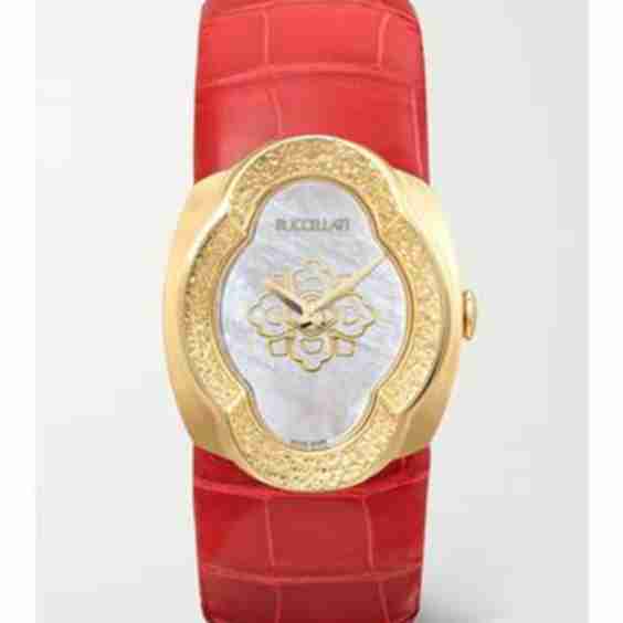 Opera 28mm 18-Karat Gold, Alligator And Mother-Of-Pearl Watch