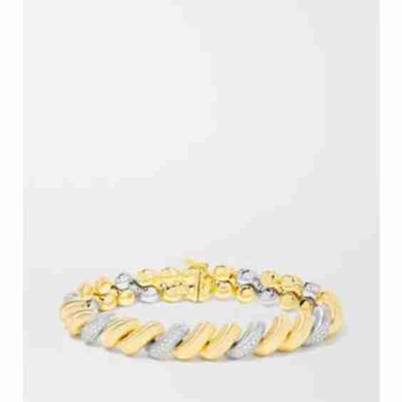 18-Karat Yellow And White Gold Diamond Bracelet