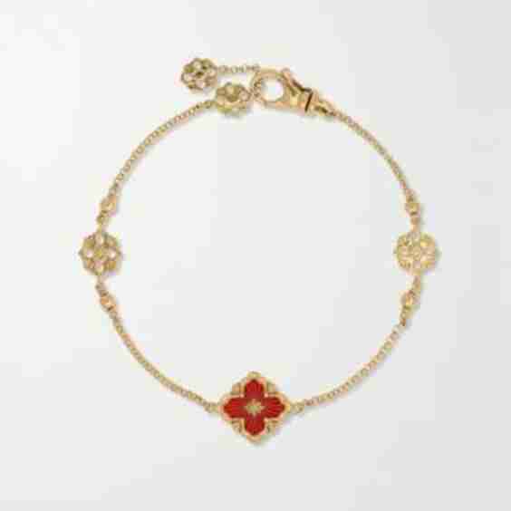 Opera Tulle 18-Karat Gold And Enamel Bracelet