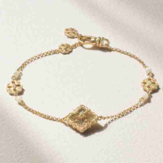 Opera Tulle 18-Karat Gold Mother-Of-Pearl Bracelet
