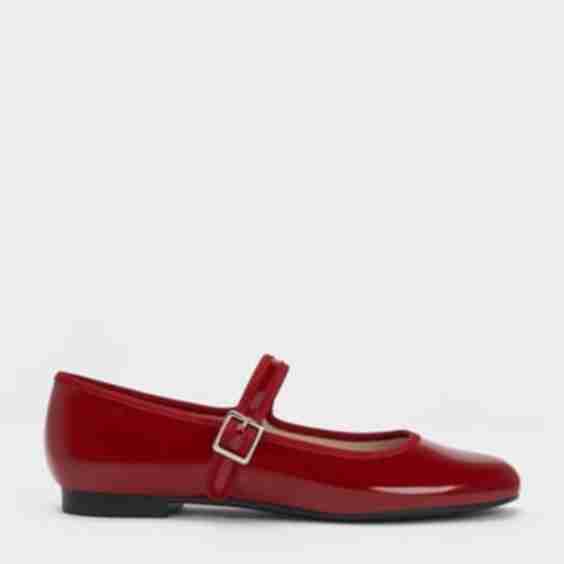 Carmel Patent Buckled Mary Jane Flats