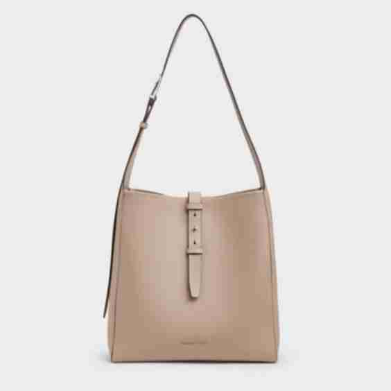 Beryl Leather Belted Hobo Bag