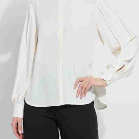 Ivette Pleated Balloon Sleeve Blouse