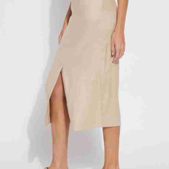 Nixie Linen Long Pencil Skirt
