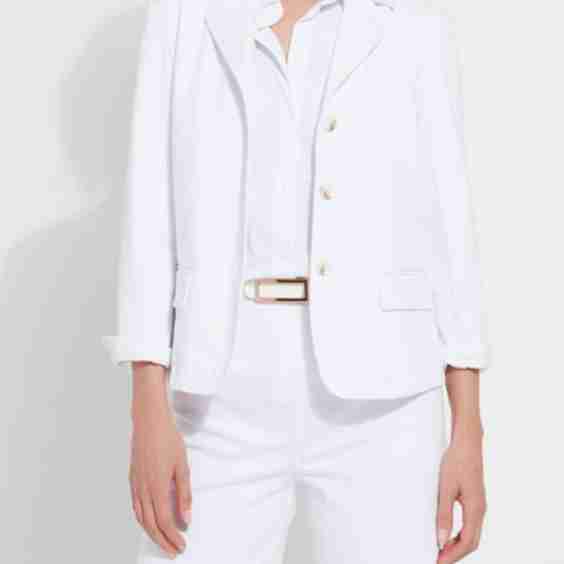 Della Denim Cropped Blazer