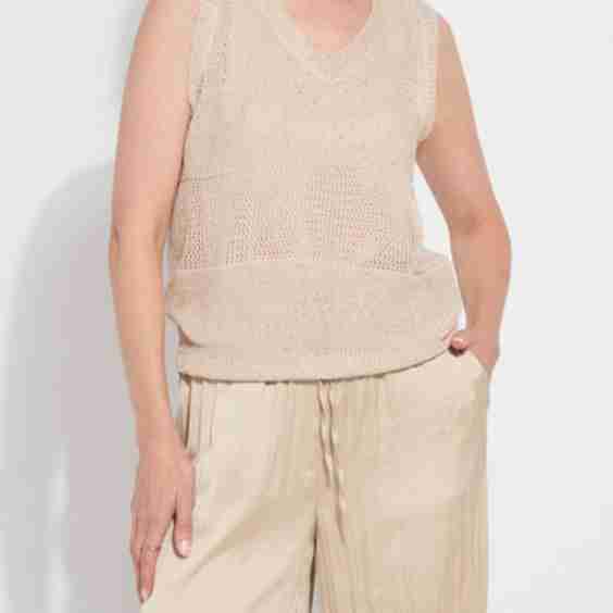 Bria Sequined V-Neck Shell